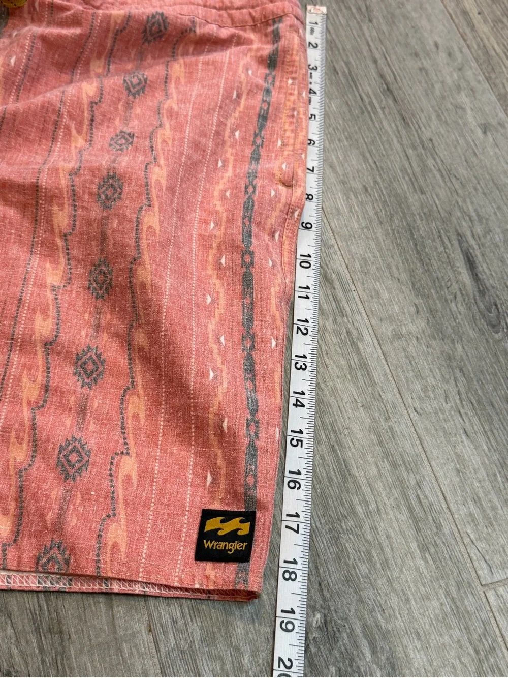 Billabong X Wrangler Board Shorts Mens 38 Red Wesley Lo Tide Hemp Blend Beach